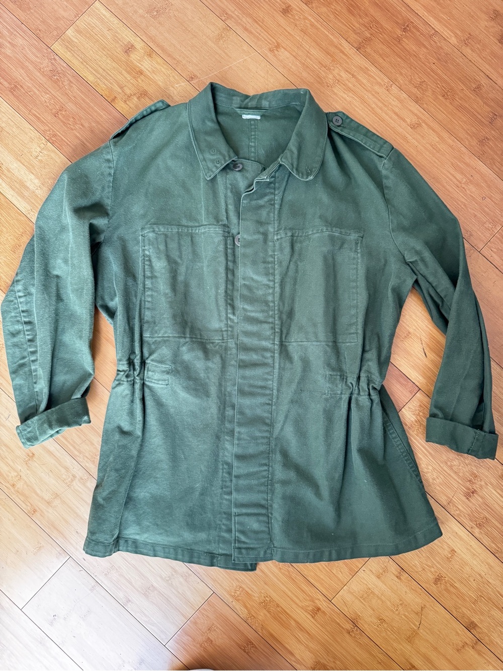 C 48 vintage Swedish army military Green lightweight jacket/coat. Approx  S/M
